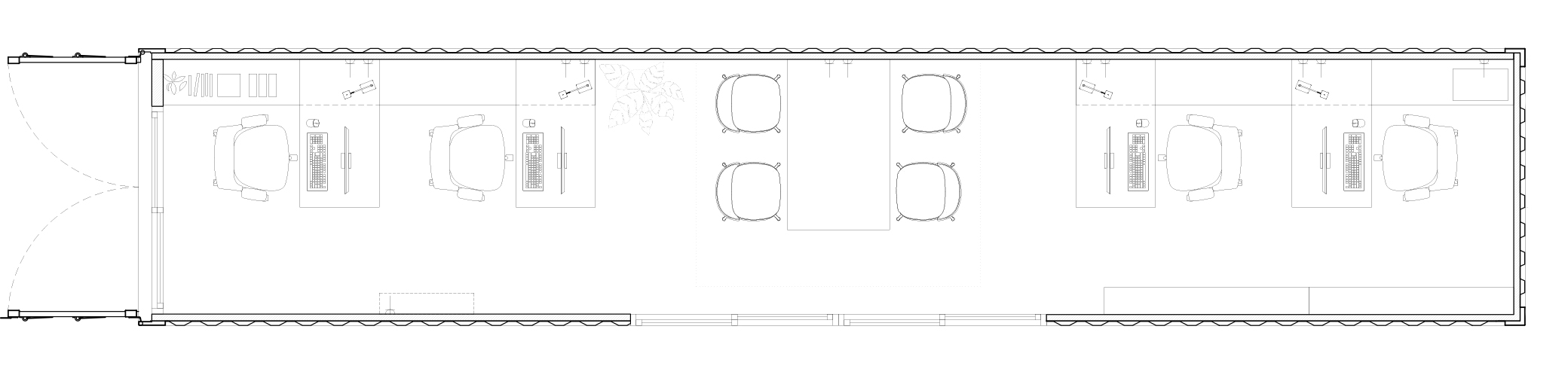 40' Portable Office - Open Floor plan